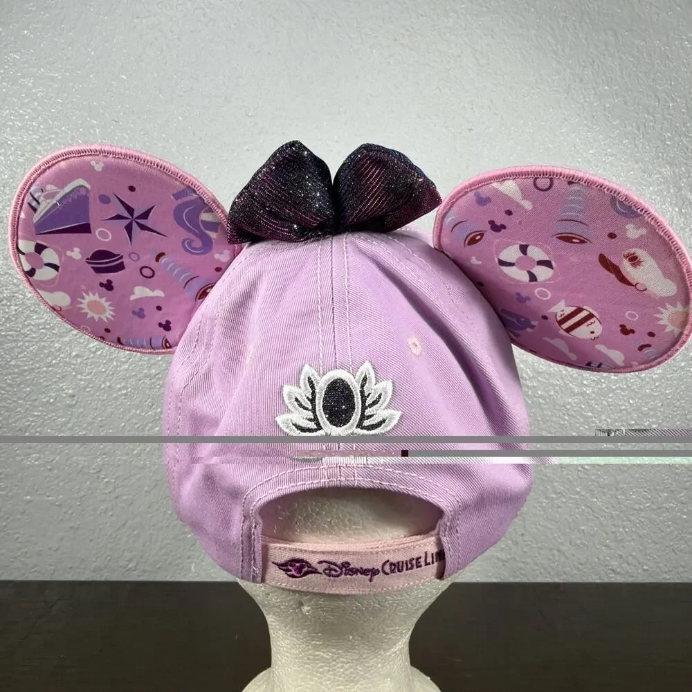 Disney Minnie Mouse Hat Cap Strapback OS Multicolor Adjustable 3D Ears Bow